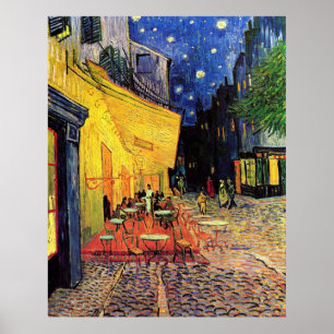 Póster The Cafe Terrace in Arles, at Night - van Gogh