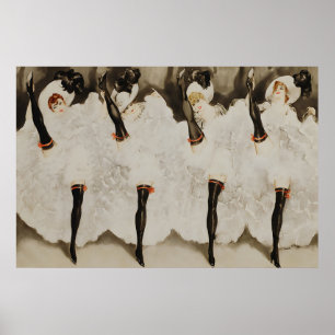 Póster The Can Can" - Estilo Art Deco de Louis Icart