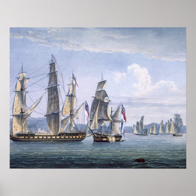 Póster The Capture of Le Sparviere on 3rd May, 1810, engr (Frente)