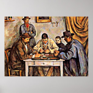 Póster The Card Players (3), Paul Cezanne painting