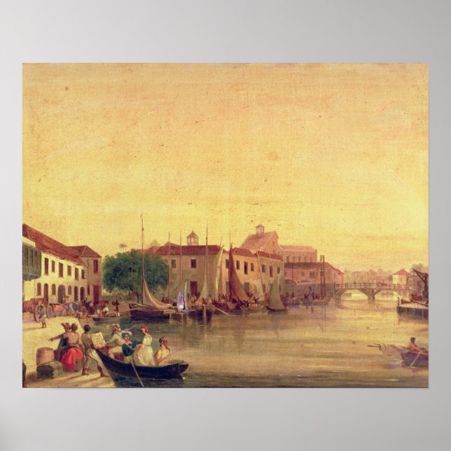 Póster The Careenage, Bridgetown, Barbados, c.1848 (Frente)