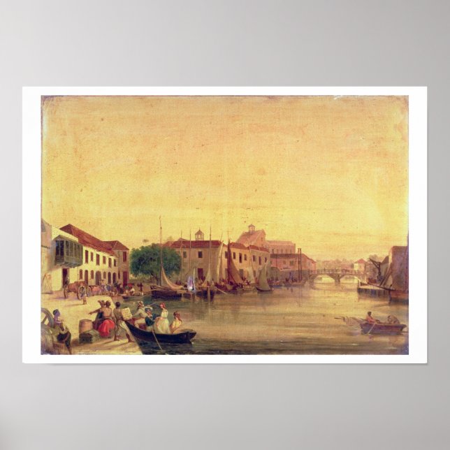 Póster The Careenage, Bridgetown, Barbados, c.1848 (Frente)