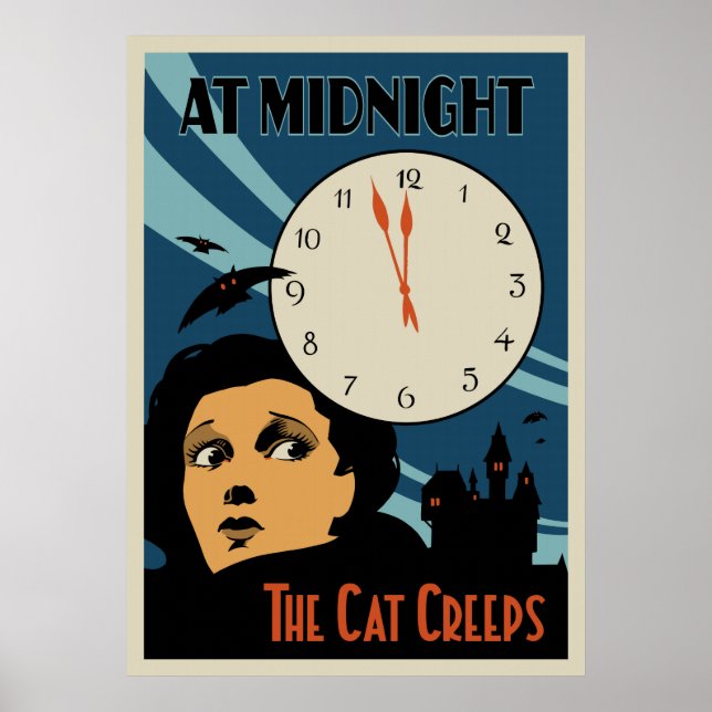 Póster "The Cat Creeps" Vintage Movie poster (Frente)