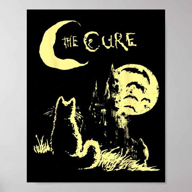 Póster The Cat Gothic Retro Cat Lover Men Women Kids  (Frente)
