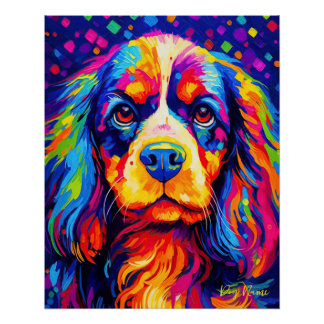 Póster The Cavalier King Charles Spaniel Dog 001 - Zetton
