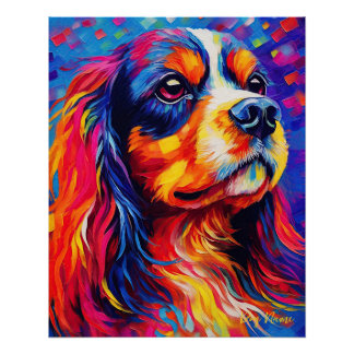 Póster The Cavalier King Charles Spaniel Dog 005 - Zetton