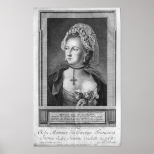 Póster The Chevalier d'Eon, dressed as a woman