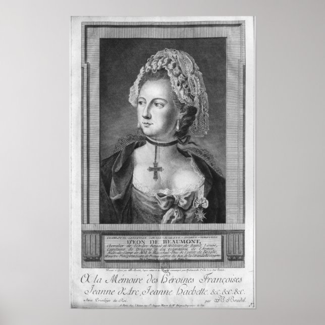 Póster The Chevalier d'Eon, dressed as a woman (Frente)