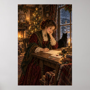 Póster The Christmas Letter   Vintage Old World Christmas