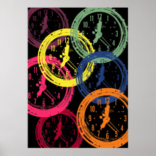 Póster the clock - dark