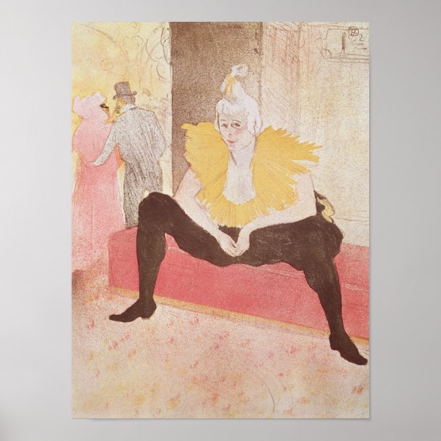 Póster The Clowness Cha-U-Kao Seated, 1896 (Frente)
