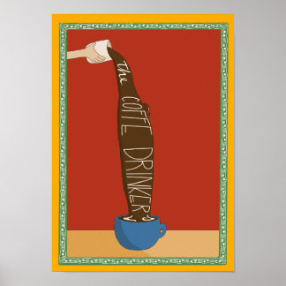 Póster The Coffe Drinker - Illustration