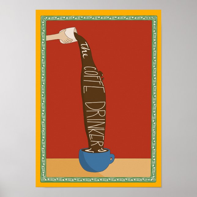 Póster The Coffe Drinker - Illustration (Frente)