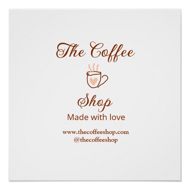 Póster The coffee shop and website social media business  (Anverso)