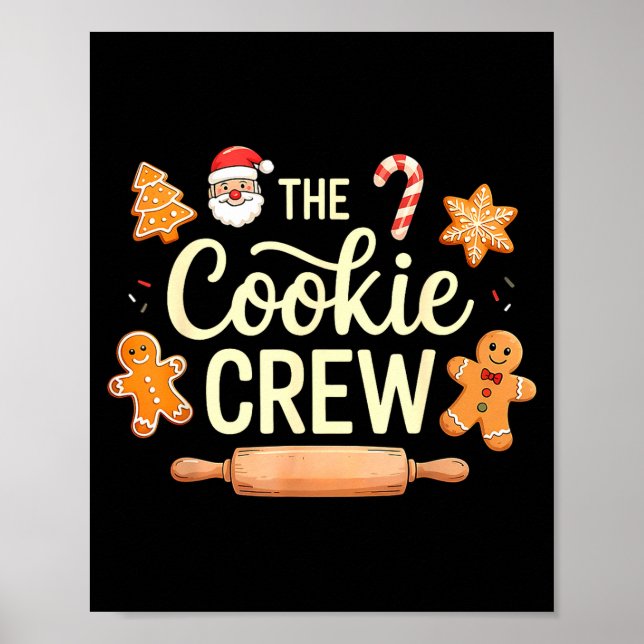 Póster The Cookie Crew Christmas Baking Cookie Lover  (Frente)