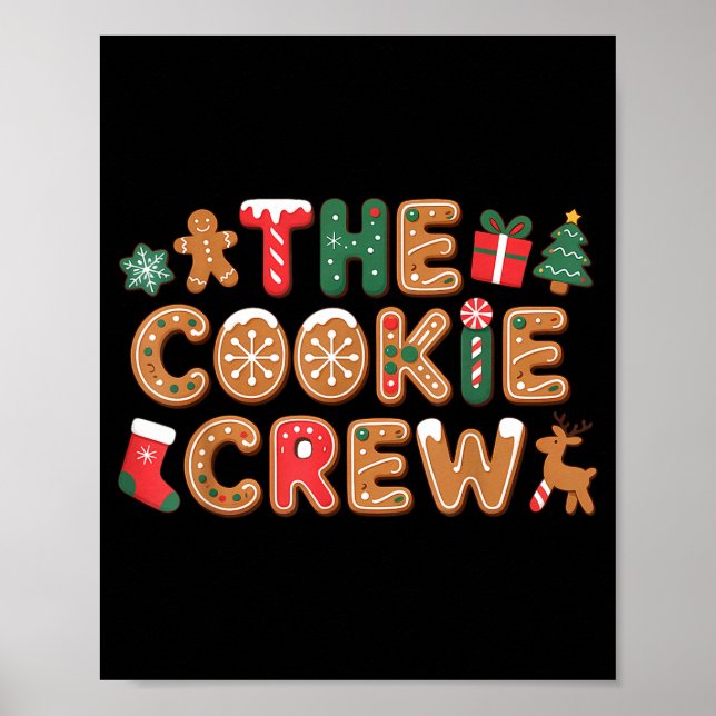 Póster The Cookie Crew Christmas Baking Cookie Lover Kids (Frente)