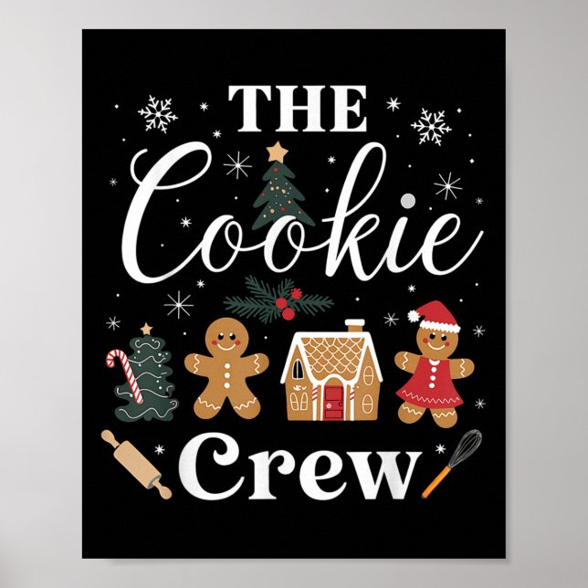 Póster The Cookie Crew Christmas Baking Cookie Lover Kids (Frente)