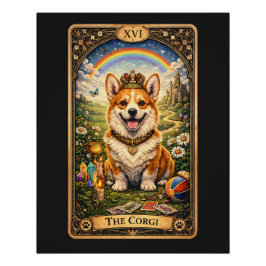 Póster The Corgi Tarot Card