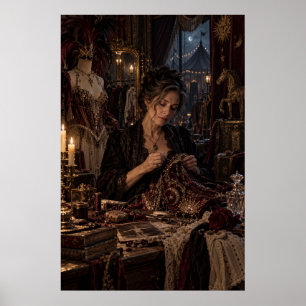 Póster The Costume Keeper Gothic Circus Fine Art Poster
