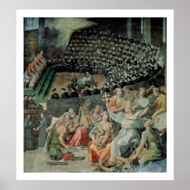 Póster The Council of Trent, 1588-89 (fresco) (Frente)