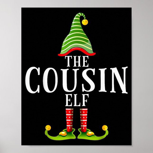 Póster The Cousin Elf Funny Matching Pajama Xmas  (Frente)