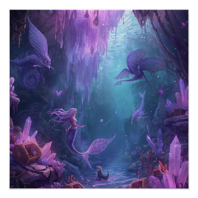 Póster The Crystal Cave of the Mermaid (Anverso)