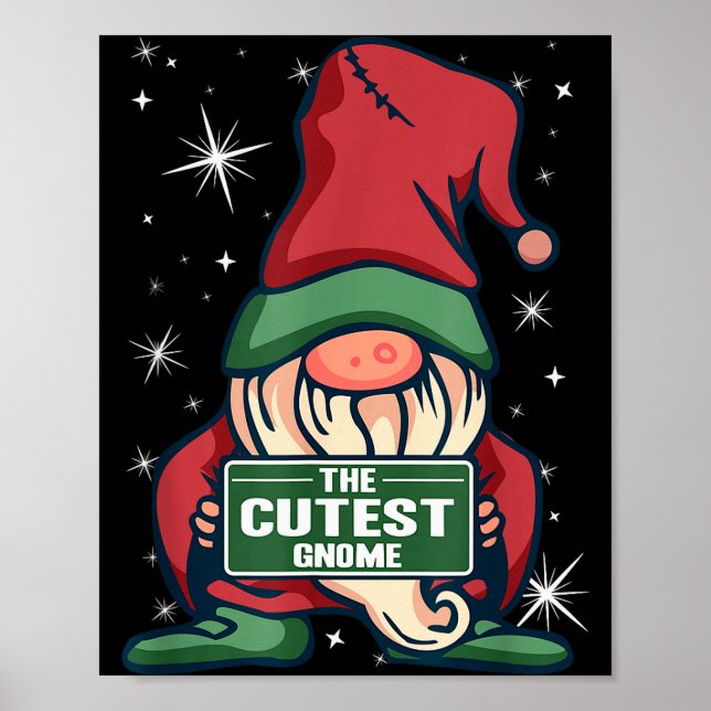 Póster The Cutest Gnome Xmas Elf Matching Family Christma (Frente)