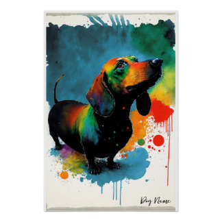 Póster The Dachshund Dog - Composition 003