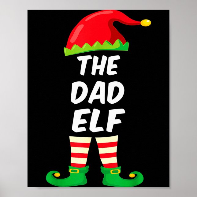Póster The Dad Elf Family Matching Funny Christmas Costum (Frente)