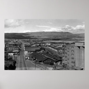Póster The Dalles, Oregon Town View Looking West on 2nd