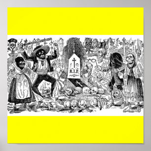 Póster The Day of the Dead, Mexico. Circa early 1900's.
