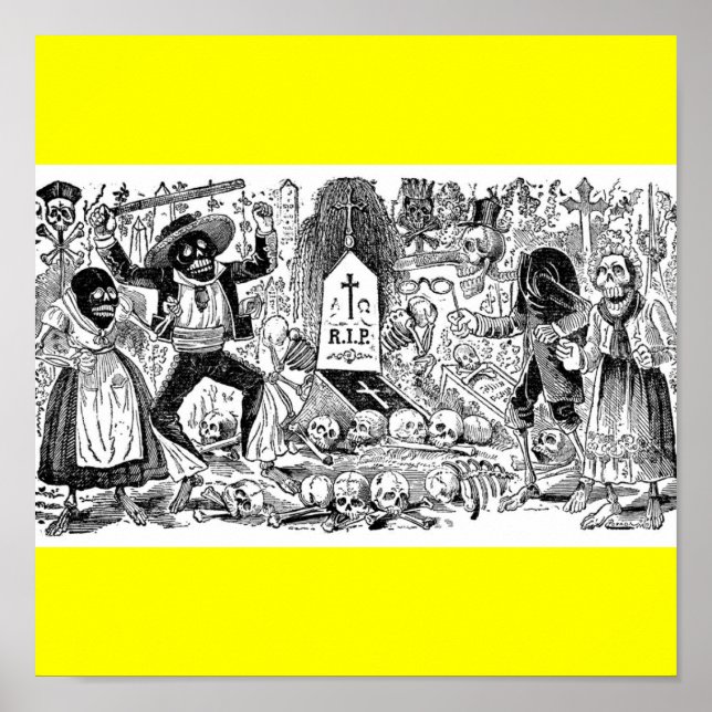 Póster The Day of the Dead, Mexico. Circa early 1900's. (Frente)