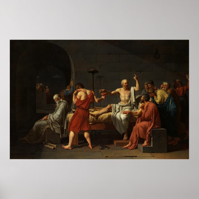 Póster The Death of Socrates, Jacques-Louis David  (Frente)