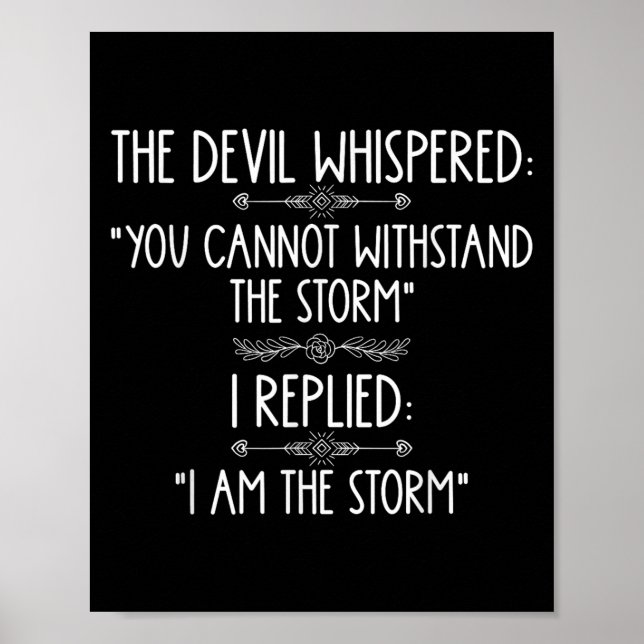 Póster The Devil Whispered You Cannot Withstand The Self- (Frente)