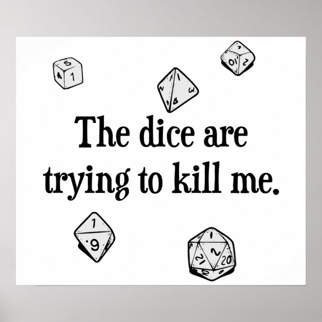 Póster The Dice are Trying to Kill Me (Frente)