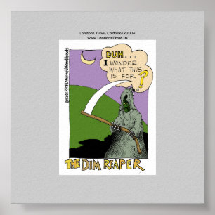 Póster The Dim Reaper Funny Halloween Collectible Poster