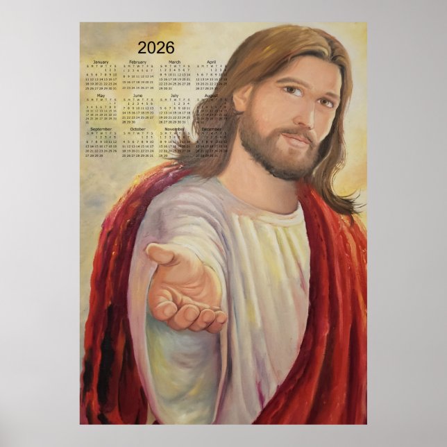 Póster The Divine Invitation: Jesus 2026 Calendar (Frente)