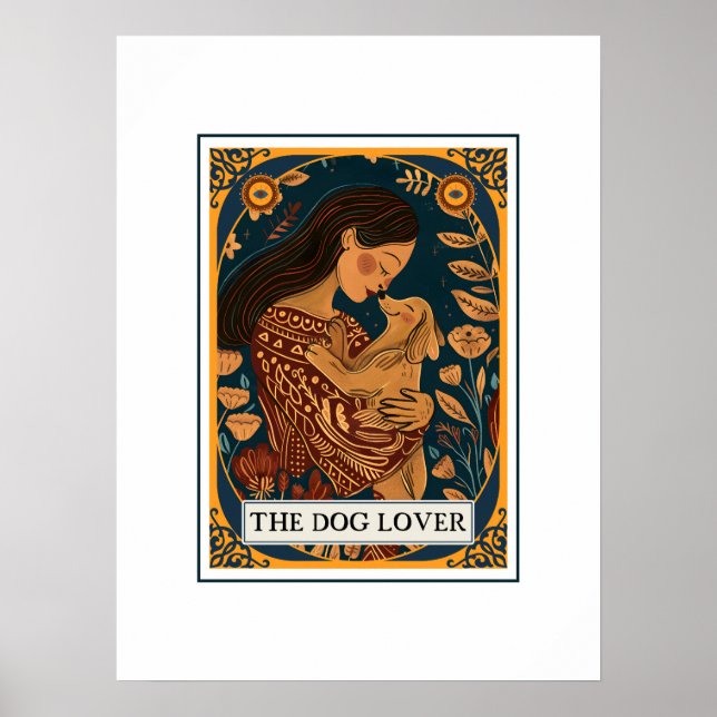 Póster The Dog Lover Ilustró El Tema Tarot (Frente)