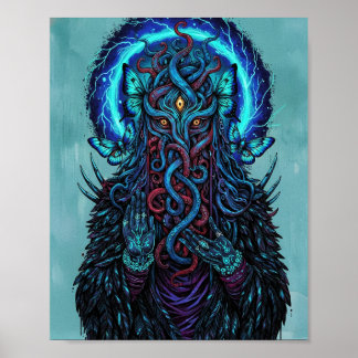 Póster The Dream Weaver - Psychedelic Dark Fantasy Wall