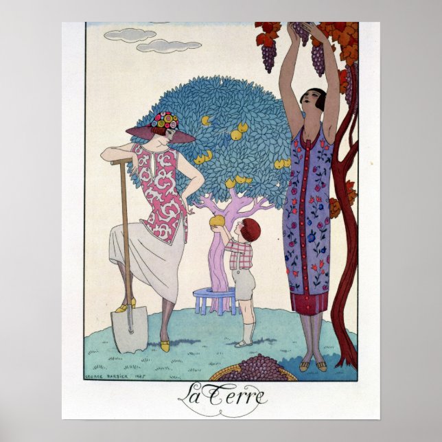 Póster The Earth, 1925 (colour litho) (Frente)