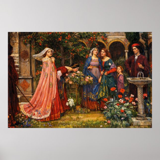 Póster The Enchanted Garden by John William Waterhouse (Frente)