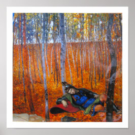 Póster The Enchanted Woods - A Faerie tale - collage art