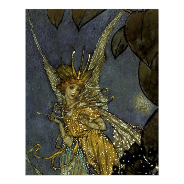 Póster "The Fairy Queen" por Edmund Dulac (Anverso)