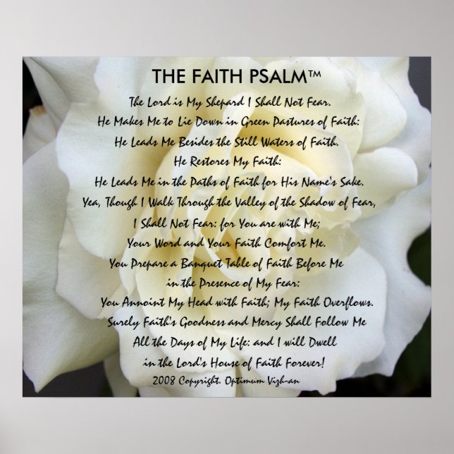 Póster The Faith Psalm by WarriorsCreed (Frente)