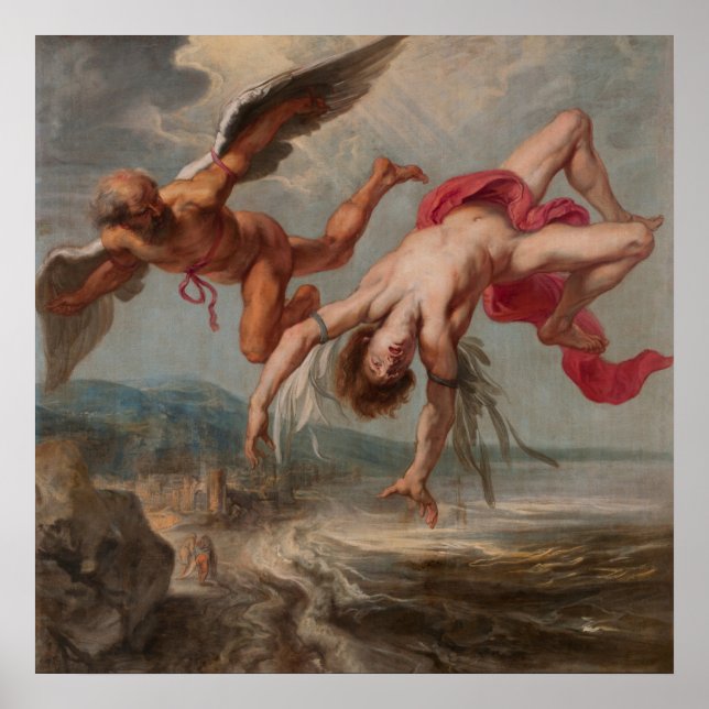 Póster The Fall of Icarus (by Jacob Peter Gowy) (Frente)