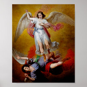 Póster The fall of Lucifer by Antonio Maria Esquivel