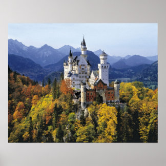 Póster The fanciful Neuschwanstein is one of three