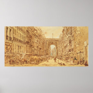 Póster The Faubourg and the Porte Saint-Denis, 1801