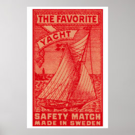 Póster The Favourite Yacht - Matchbox Print - Sweden Wall