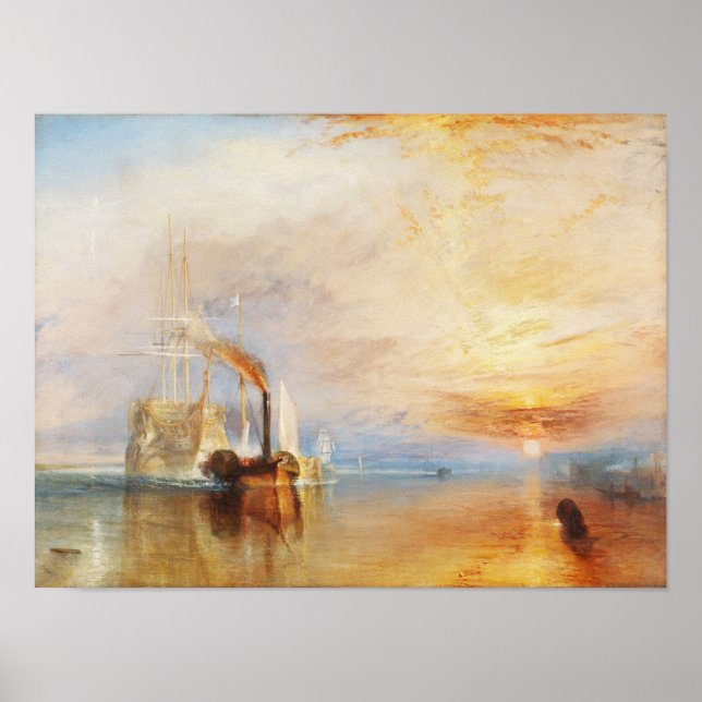 Póster The Fighting Temeraire, del artista Turner, J. M.  (Frente)